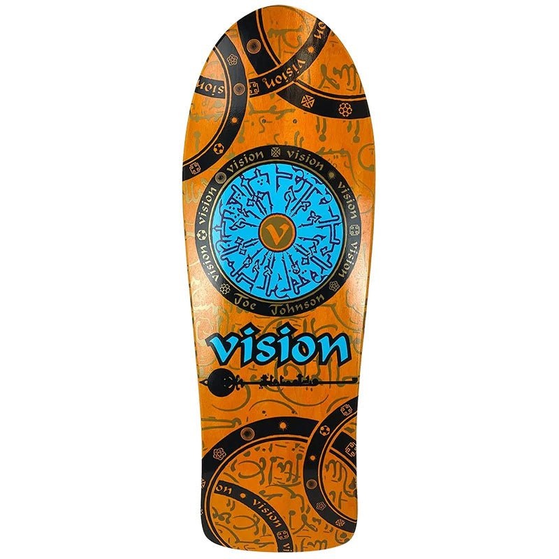 Vision 10.25 x 30.75 Joe Johnson Hieroglyphics (ORANGE STAIN) Skateboard Deck