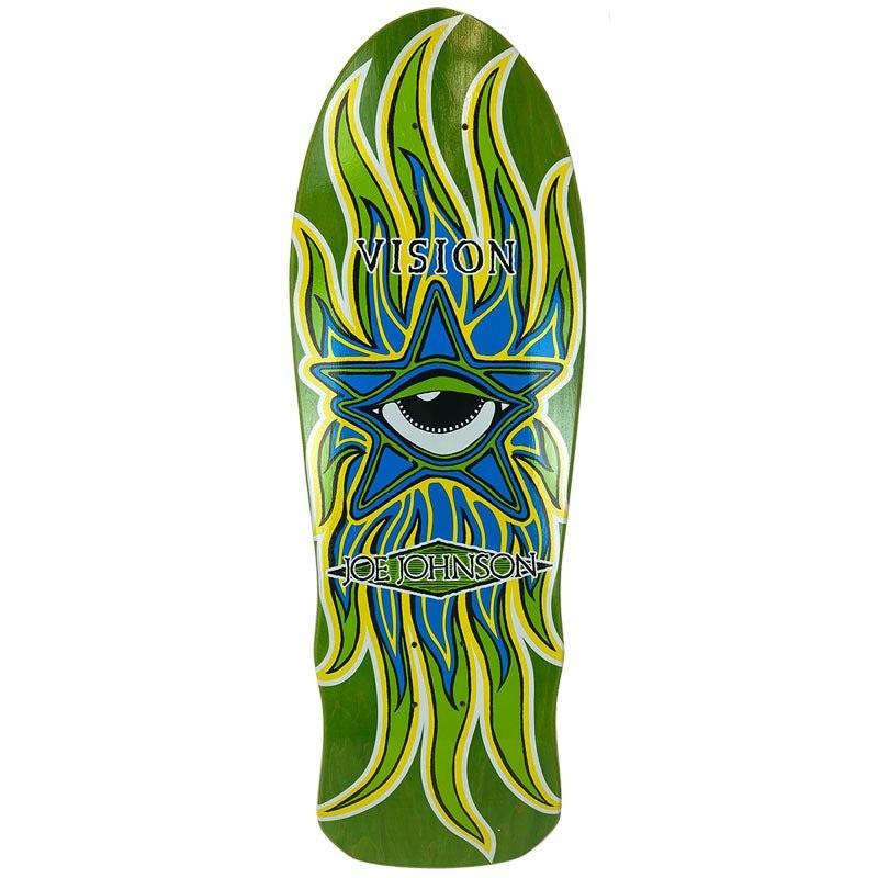 Vision 10.25 x 30 Joe Johnson Star Eye Green Stain Skateboard Deck