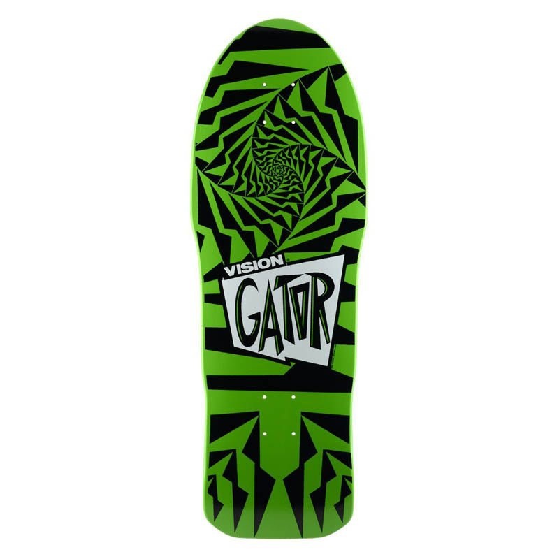 Vision 10.25x 29.75 Gator II Black/Green Skateboard Deck