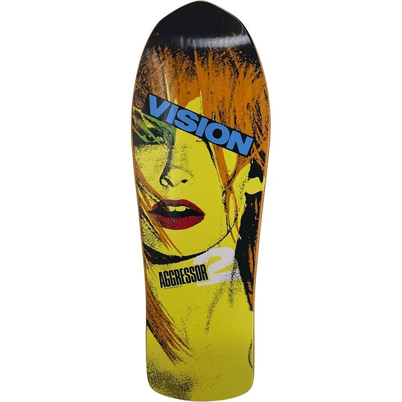 Vision 10 x 30.25 Aggressor 2 Concave (ORANGE STAIN) Skateboard Deck