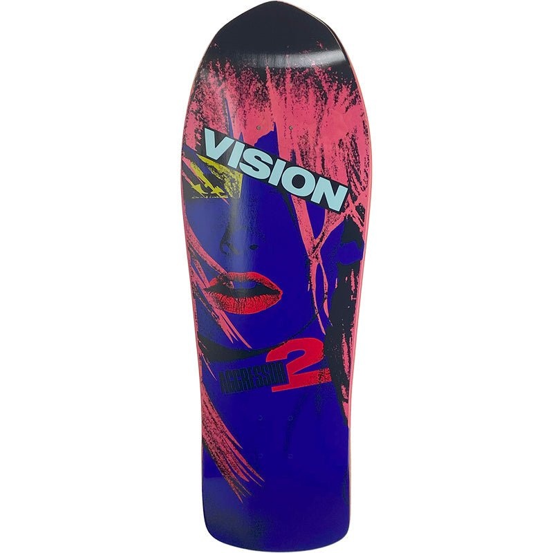 Vision 10 x 30.25 Aggressor 2 Concave (PINK STAIN) Skateboard Deck