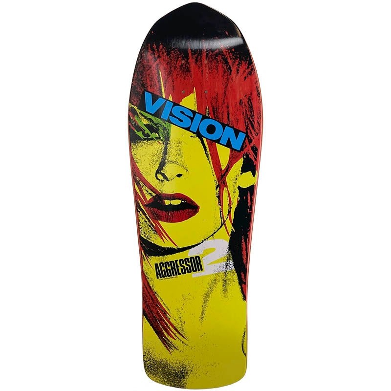 Vision 10 x 30.25 Aggressor 2 Concave (RED STAIN) Skateboard Deck
