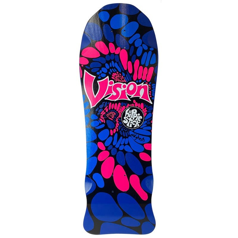 Vision 10 x 30 Hippie Stick Royal Black/Blue Skateboard Deck