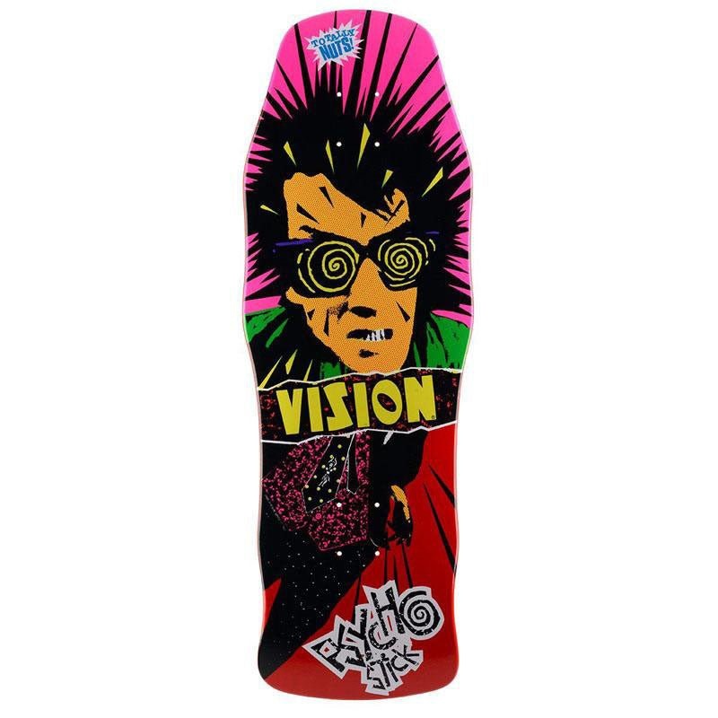 Vision 10 x 30 Original Psycho Stick RED STAIN Skateboard Deck