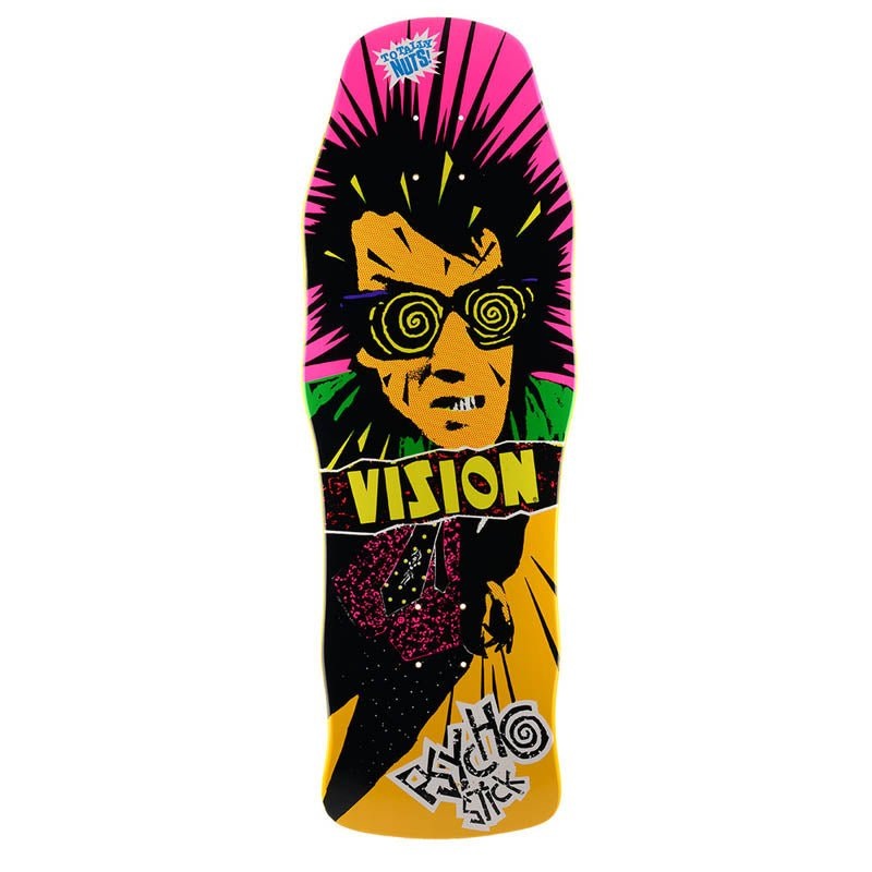 Vision 10 x 30 Original Psycho Stick (YELLOW) Skateboard Deck