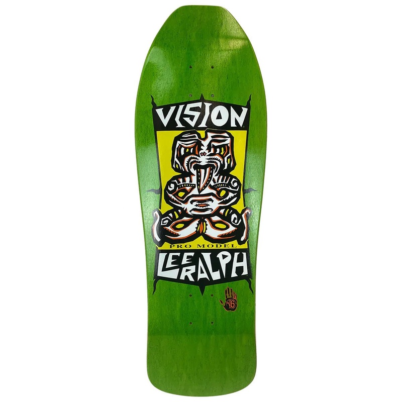 Vision 10 x 31.75 Lee Ralph Tiki (GREEN STAIN) Skateboard Deck