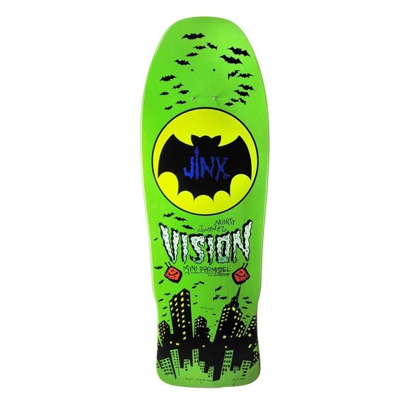 Vision 10x 30.25 Jinx Mini Pro Model Modern Concave (LIME STAIN) Skateboard Deck