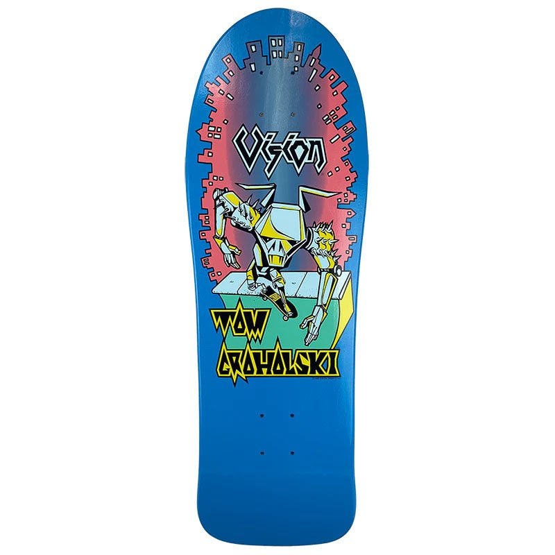 Vision 9.5 x 29.5 Groholski Robot Blue Skateboard Deck