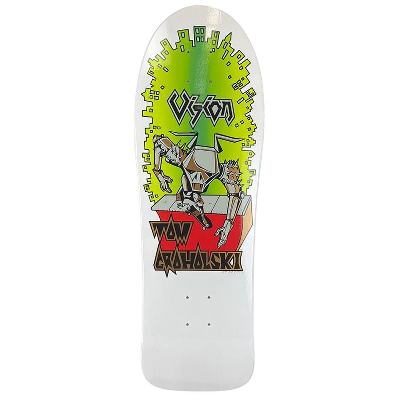 Vision 9.5 x 29.5 Groholski Robot White Skateboard Deck