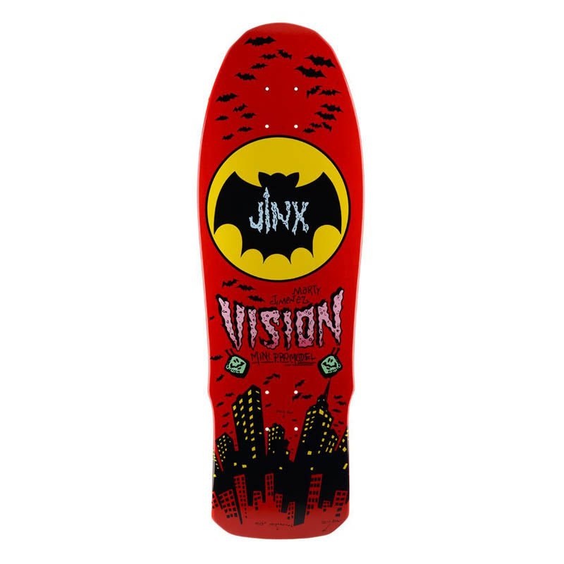 Vision  9.5 x 29.5 Jinx Mini RED DIP Skateboard Deck
