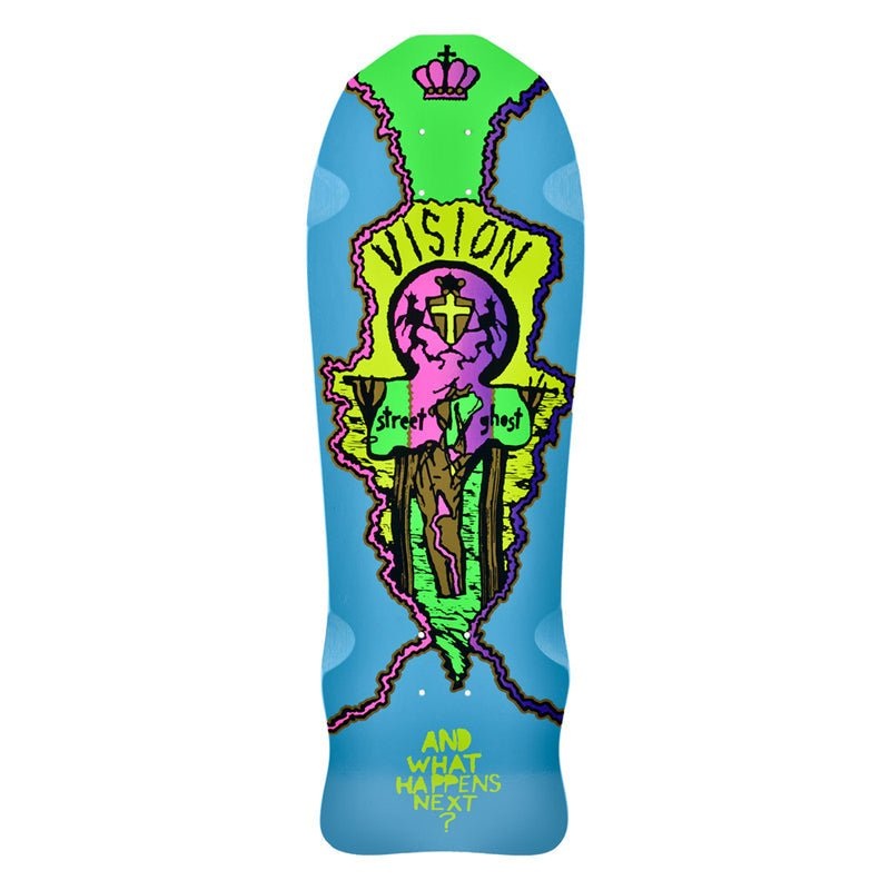 Vision 9.75 x 29.75  Street Old Ghost TURQUOISE DIP Skateboard  Deck