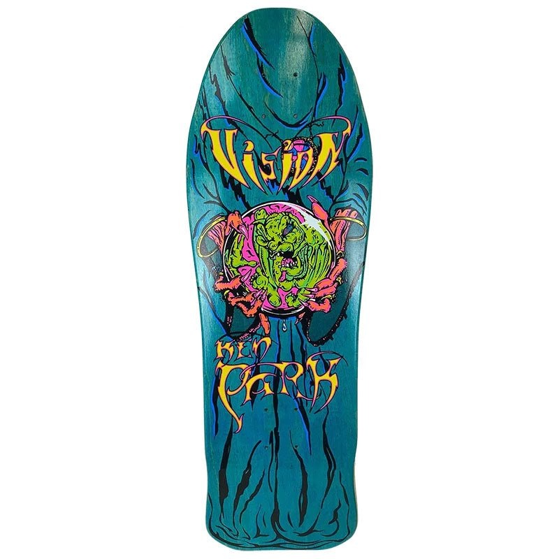 Vision 9.75 x 30 Ken Park Crystal Ball Blue Stain Skateboard Deck