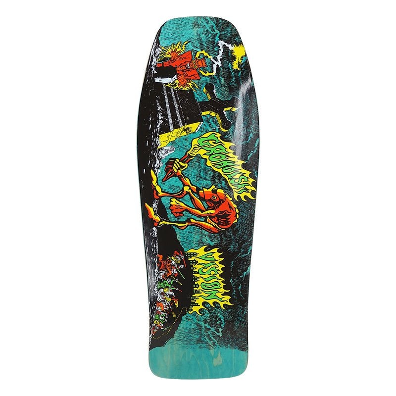 Vision 9.75 x 31.5 Groholski Graveyard Mob Turquoise Stain Skateboard Deck