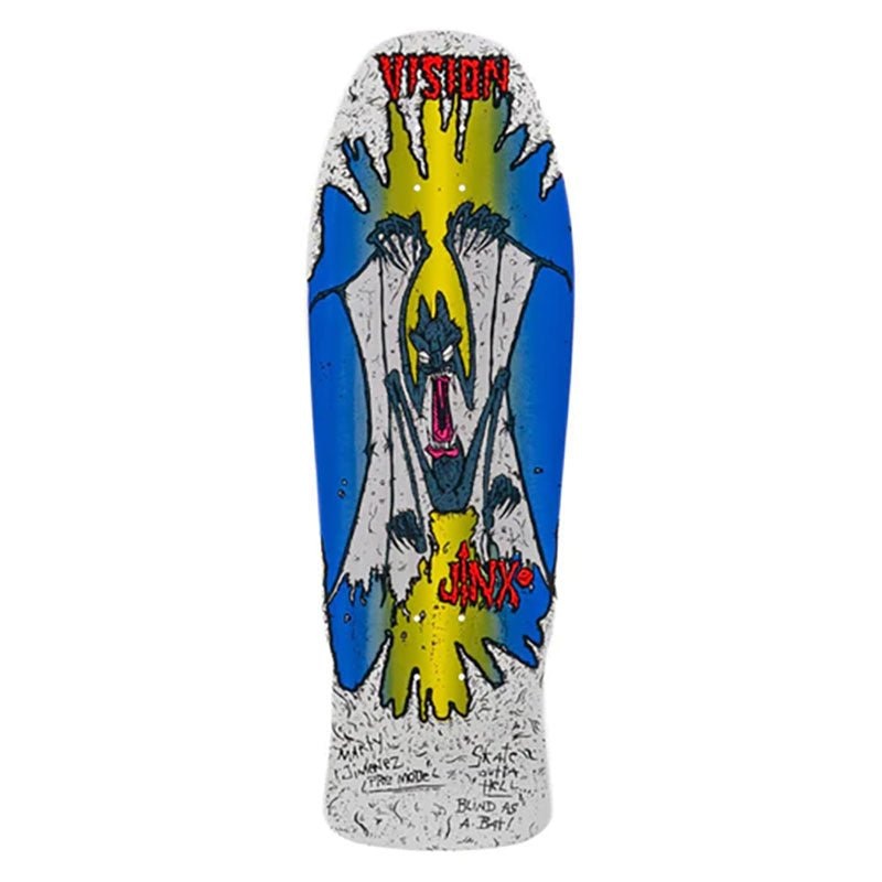 Vision 9.75 x 31 Original Jinx White/Blue Skateboard Deck