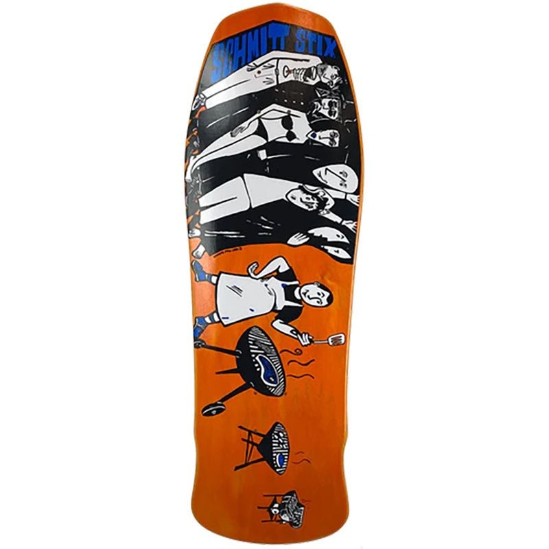 Schmitt Stix 10.125 x 30.625 Joe Lopes BBQ ORANGE STAIN Skateboard Deck