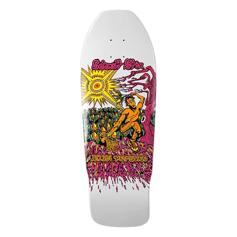 Schmitt Stix 9.875 x 31 Allen Midgette Flower Picker Re-issue (WHITE DIP) Skateboard Deck