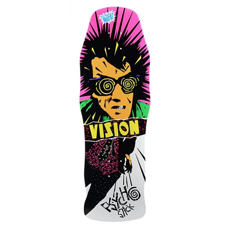 Vision 10 x 30 Original Psycho Stick WHITE DIP Skateboard Deck