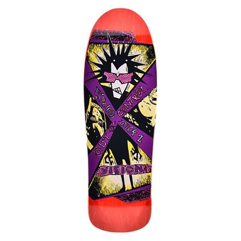 Vision 10x 31.75 Psycho Stick 2 (RED STAIN) Skateboard Deck