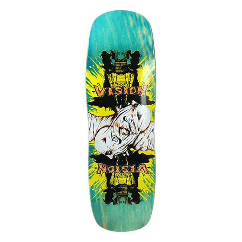 Vision 9.5 x 32.5 Double Vision TURQ STAIN Skateboard Deck