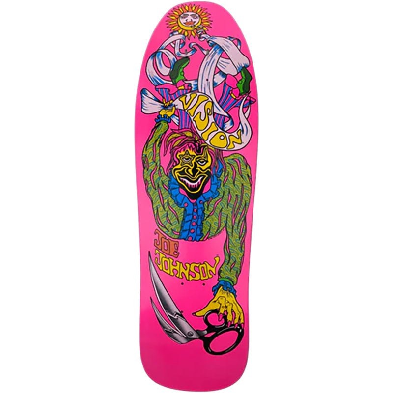 Vision 9.5 x 32 Joe Johnson Scissors Pink Dip Skateboard Deck