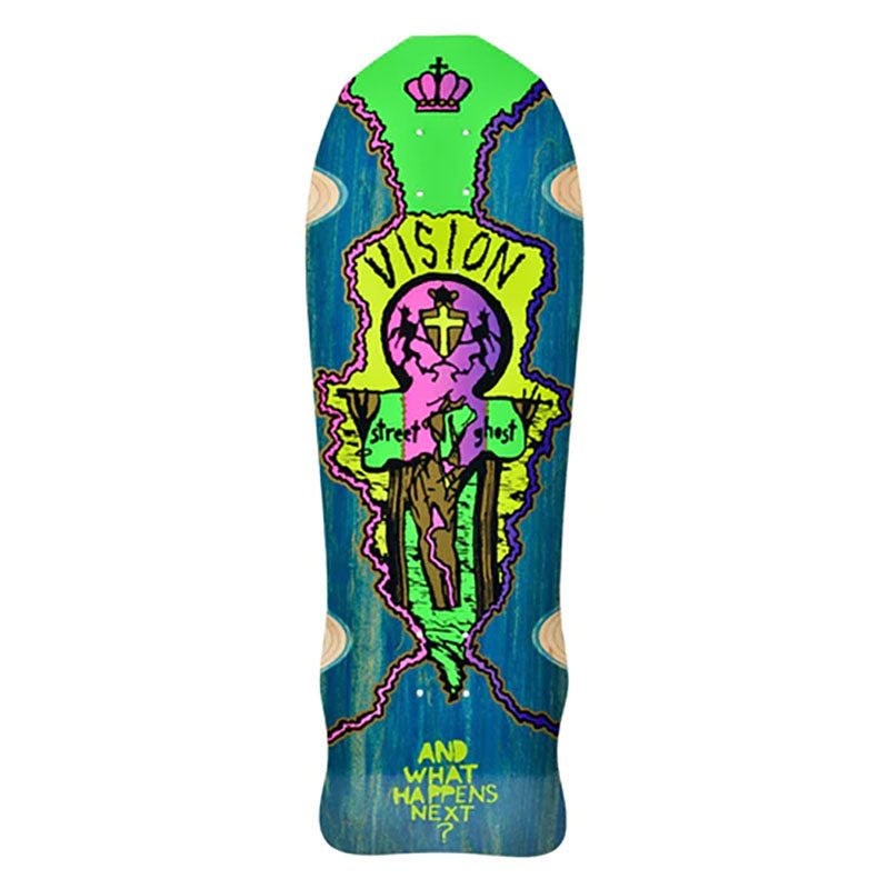 Vision 9.75 x 29.75 Street Old Ghost BLUE STAIN Skateboard Deck