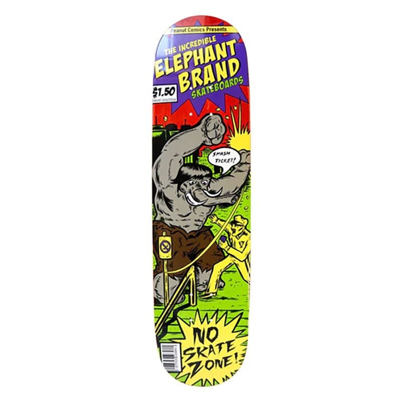 Elephant 8.5 x 32.5 Brand Smash Ticket BROWN Skateboard Deck