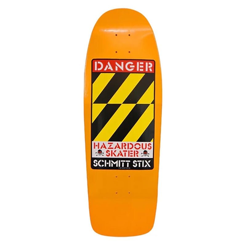 Schmitt Stix 10.125 x 30.5 Danger (ORANGE) Skateboard Deck