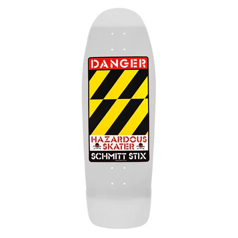 Schmitt Stix 10.125 x 30.5 Danger (WHITE DIP) Skateboard Deck