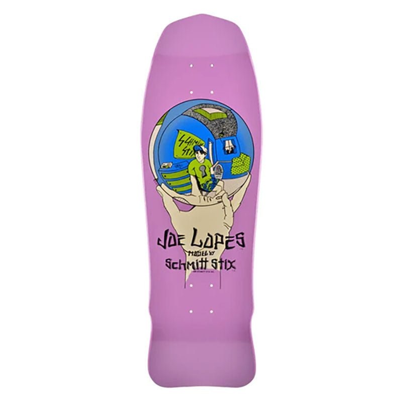 Schmitt Stix 10 x 30 Joe Lopes Crystal Ball Modern Concave PURPLE DIP Skateboard Deck
