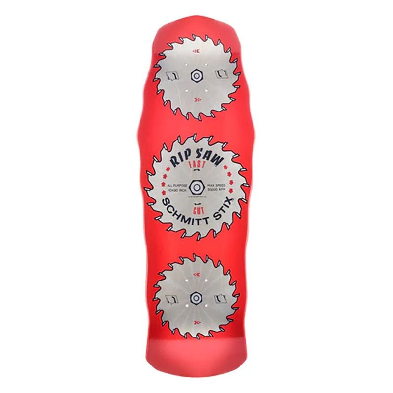 Schmitt Stix 10 x 30 Ripsaw Modern Concave RED DIP Skateboard Deck