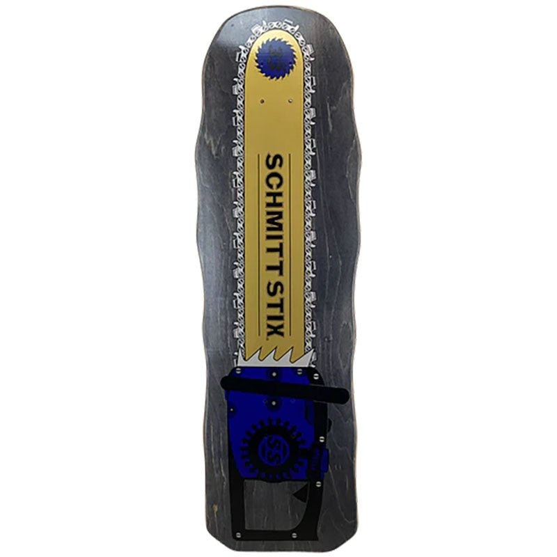Schmitt Stix 10 x 33 Chainsaw (BLACK STAIN) Skateboard Deck