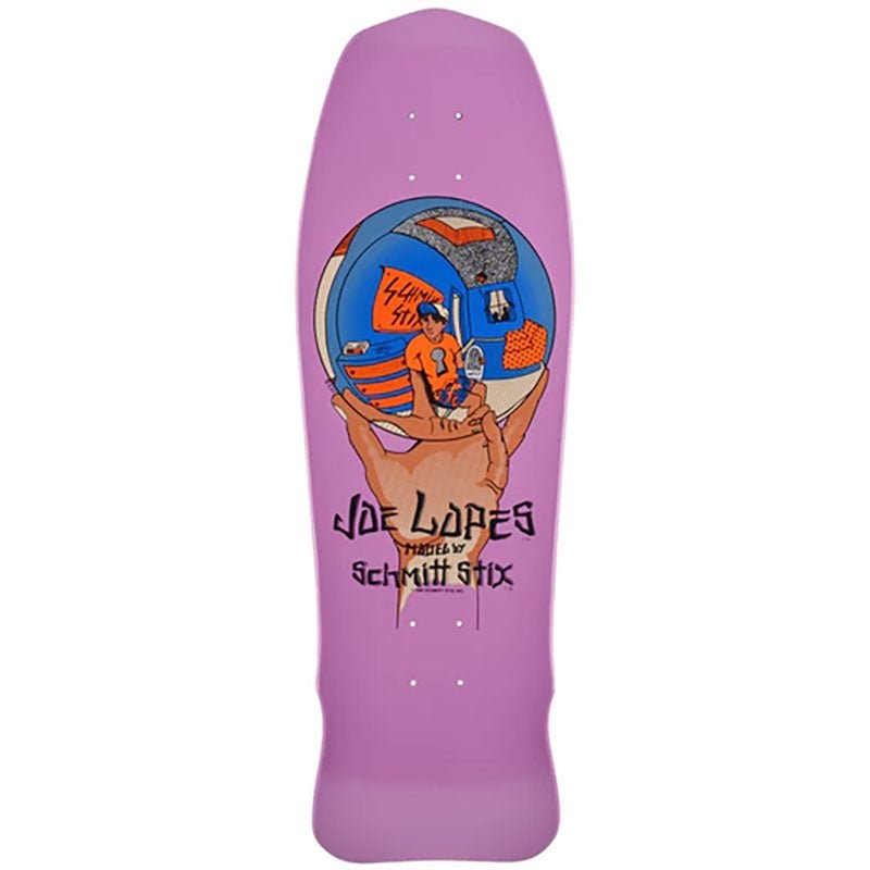 Schmitt Stix 9.875x 31 Joe Lopes Crystal Ball PURPLE DIP Skateboard Deck