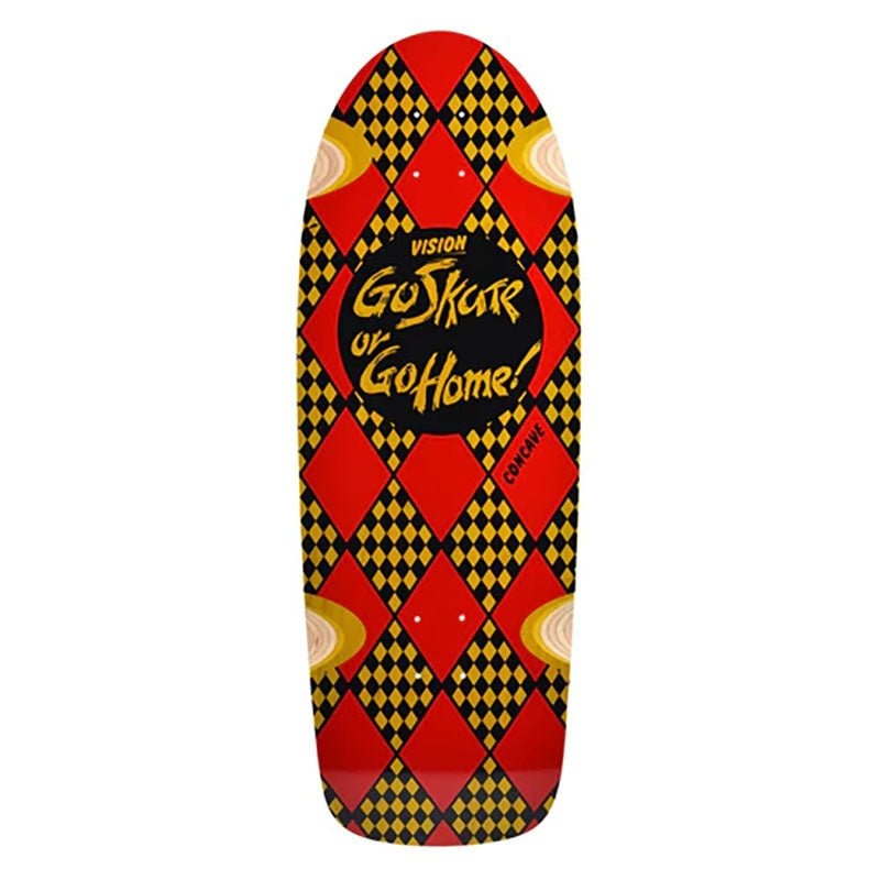 Vision 10.25 x 30 Go Skate or Go Home (YELLOW STAIN) Skateboard Deck