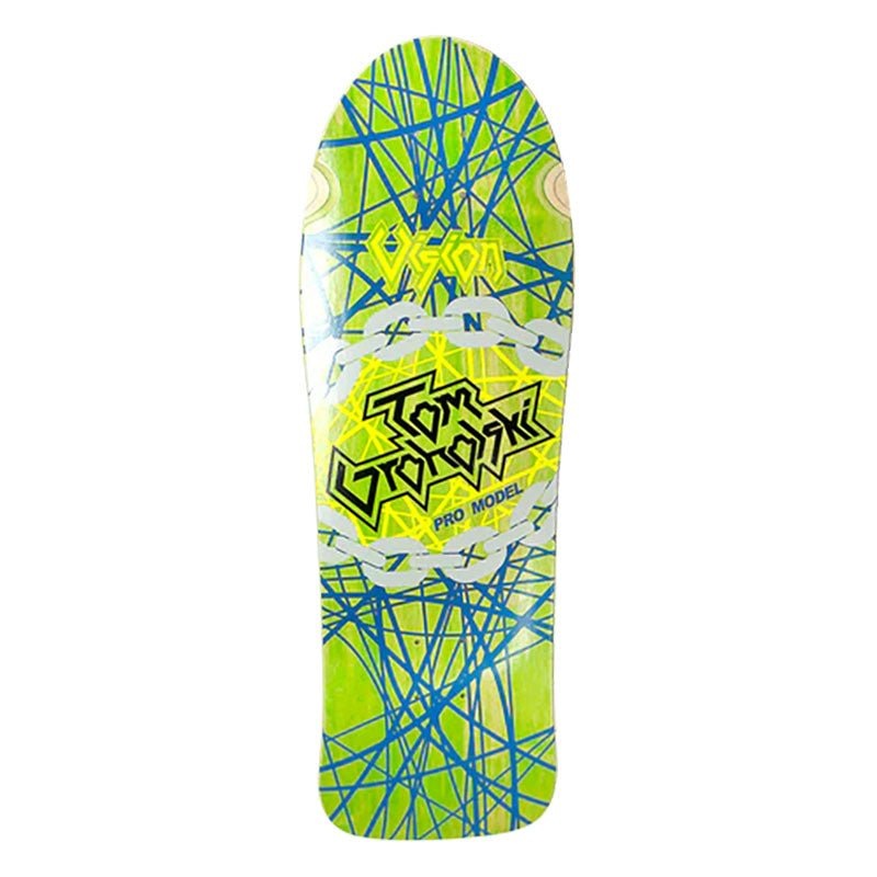 Vision 29.75 x 9.75 Groholski Heavy Metal (LIME STAIN) Skateboard Deck