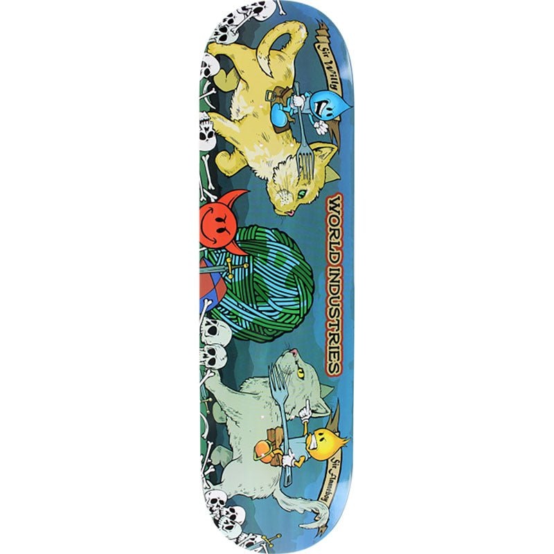 World Industries 8.25 x 32 Cats Jousting Skateboard Decks
