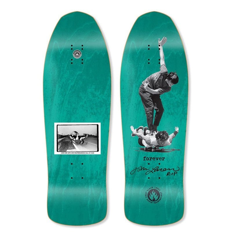 Black Label 10 JOHN AND JEFF FOREVER AQUA STAIN Shaped Skateboard Deck