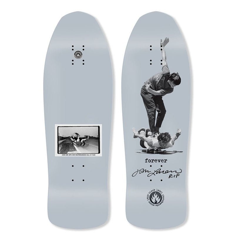 Black Label 10 JOHN AND JEFF FOREVER Grey Dip Shaped Skateboard Deck