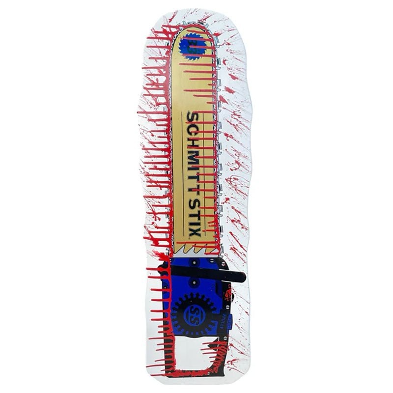 Bloody Schmitt Stix Chainsaw Deck 10x 33 WHITE DIP BLOODY Halloween Special Limited