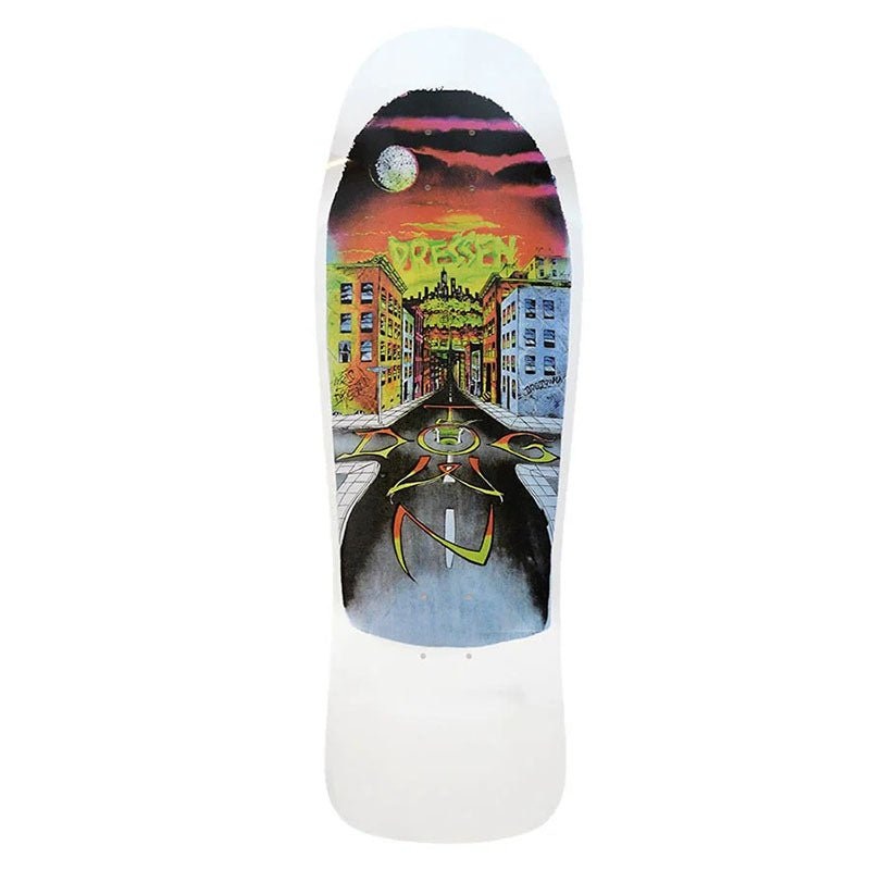 Dogtown 10.020 x 30.30 Eric Dressen Street 80s Reissue WHITE DIP Skateboard Deck