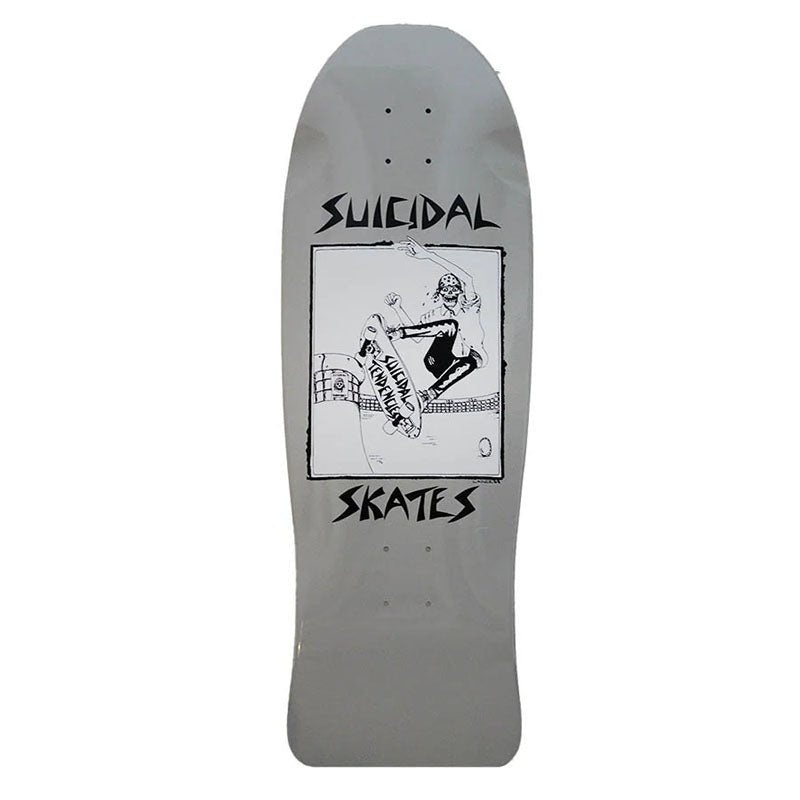 Dogtown 10.125 x 30.325 Suicidal Skates Pool Skater 80s Reissue Grey Dip Skateboard Deck