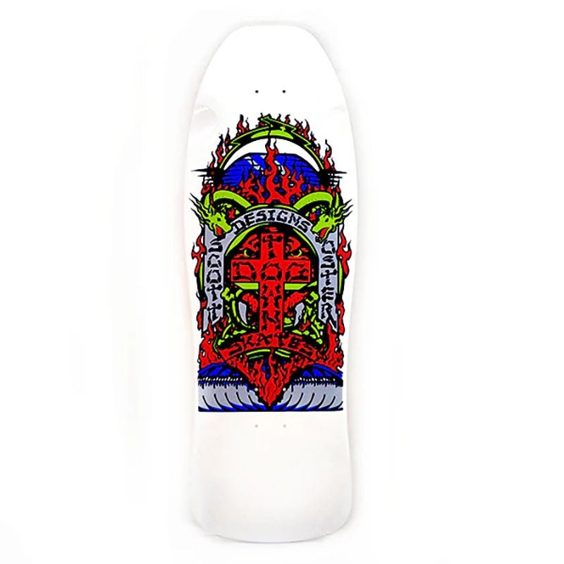 Dogtown 10.361 x 30.754 Scott Oster 80s Reissue WHITE DIP Skateboard Deck