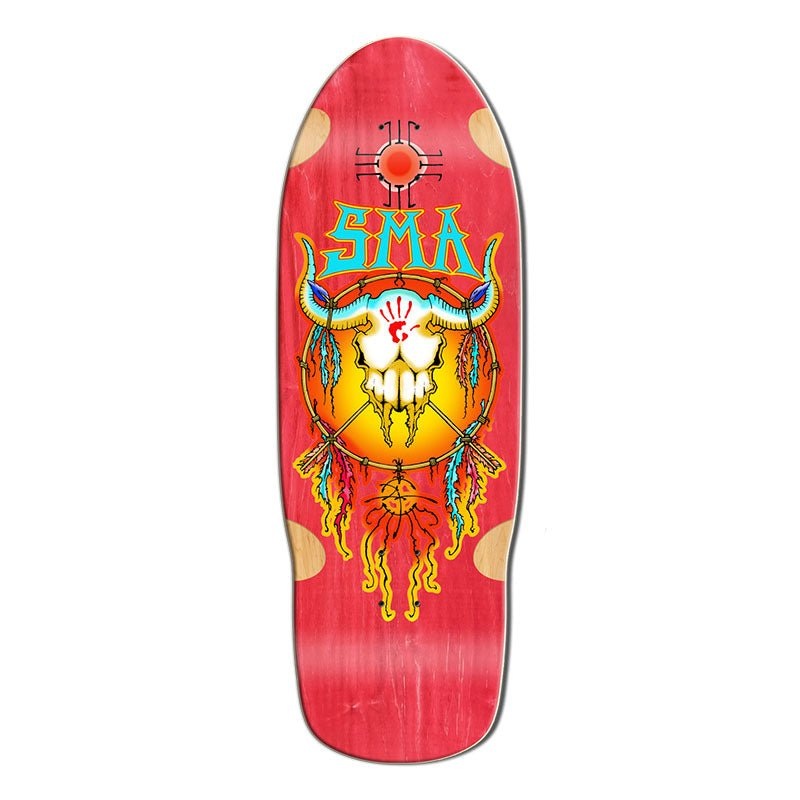 Santa Monica Airlines Series Three 30.25 x 10.125 Humpston Dream Catcher Red Stain Skateboard Deck