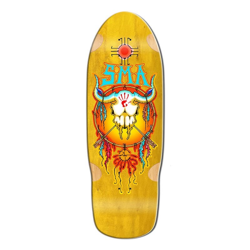 Santa Monica Airlines Series Three 30.25 x 10.125 Humpston Dream Catcher Yellow Stain Skateboard Deck