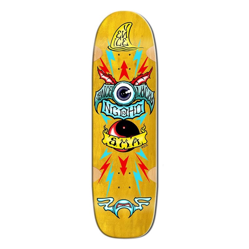 Santa Monica Airlines Series Three 9.5 x 33.75 NGOHO Yellow Stain Skateboard Deck