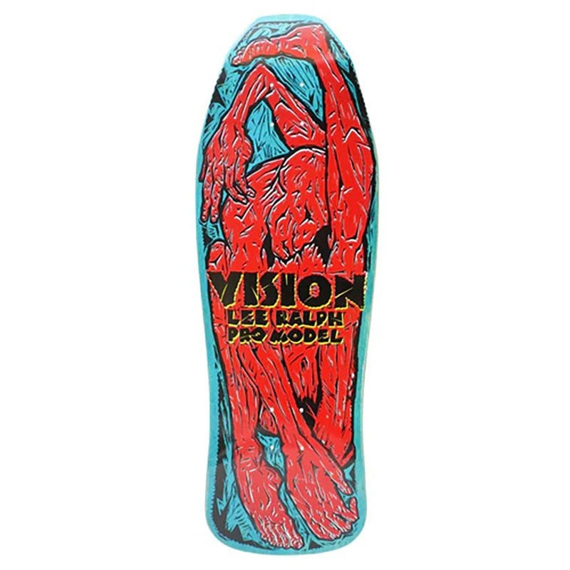 Vision 10.25 x 30.75 Lee Ralph Modern Concave (TURQUOISE STAIN/RED) Skateboard Deck