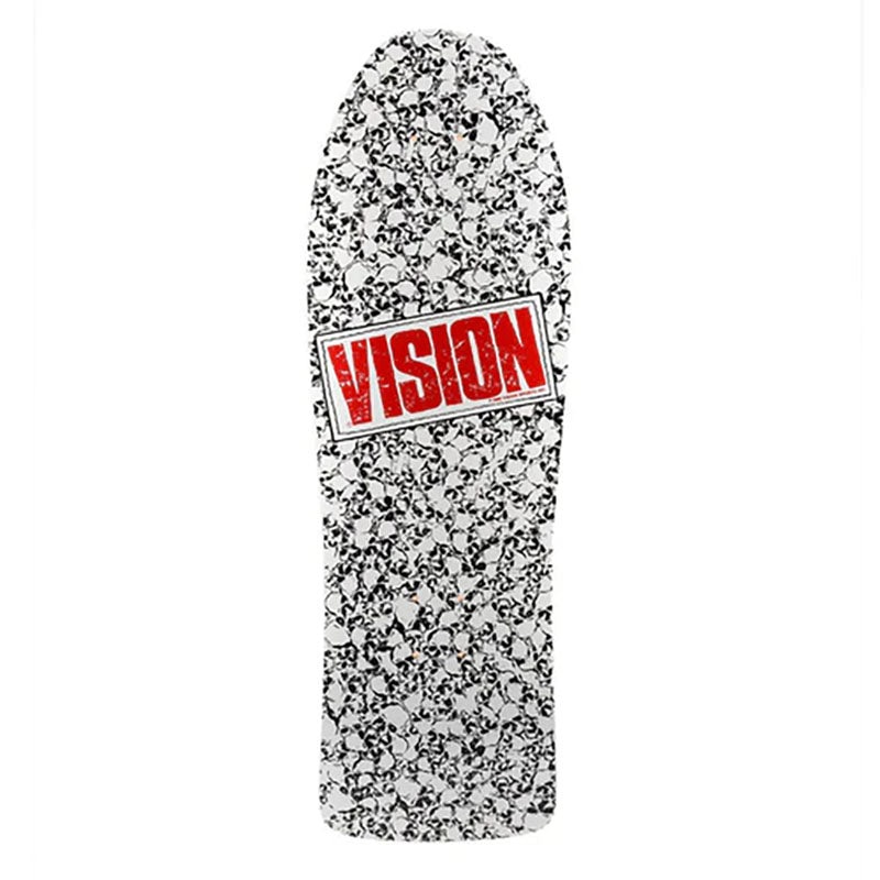 Vision 10x 30 Punk Skull (WHITE) Skateboard Deck