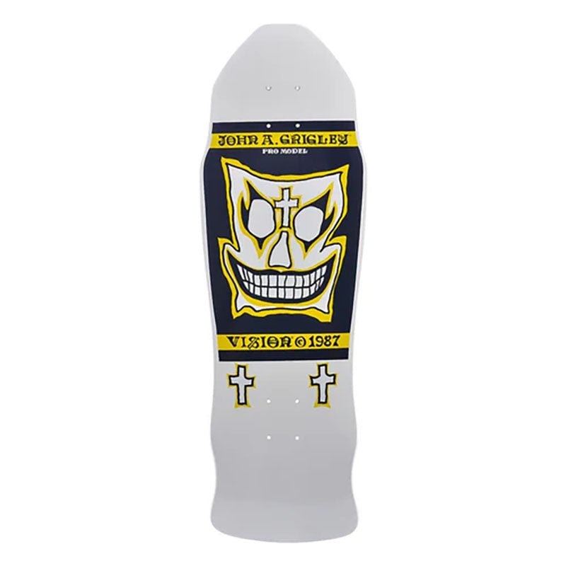 Vision 9.5 x 30 Grigley I WHITE DIP/YELLOW Skateboard Deck