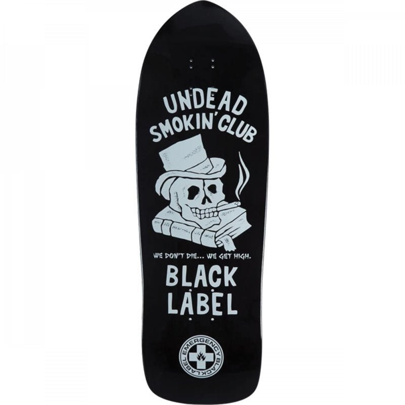Black Label 10.25 x 31.5 UNDEAD SMOKIN CLUB RIKY BLACK DIP Skateboard Deck