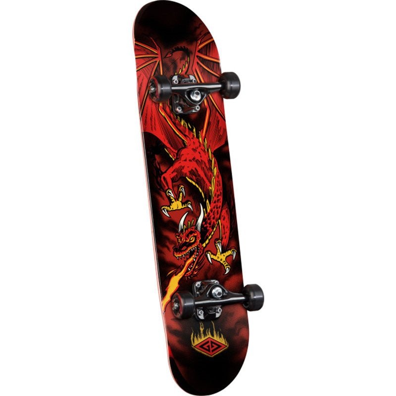 Powell 7.625 x 31.625 Golden Dragon Flying Dragon Complete Skateboard