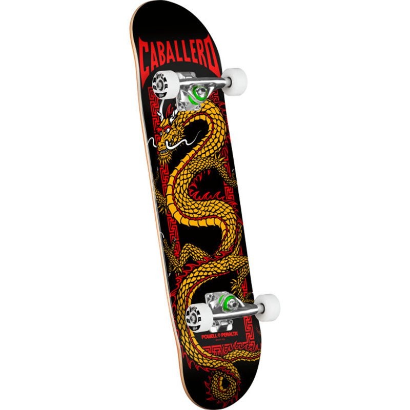 Powell Peralta 7.75 x 31.08 Cab Chinese Dragon Birch Black Complete Skateboard